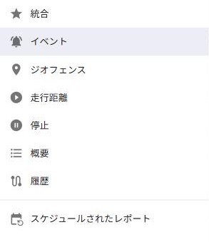 managedプランのレポートメニュー（8項目）